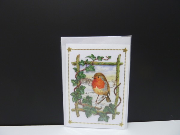 Handgearbeitete 3-D Weihnachtskarte mit Motiv "Weihnachten Traditionell"