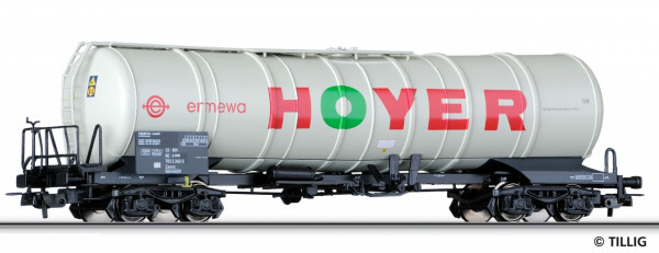 Tillig 76583 H0 - Kesselwagen (Bauart - Zaens) Ep. VI, der "ERMEWA-HOYER", eingestellt bei der D-ER