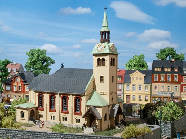 Auhagen 12229 H0/TT-Modellbausatz, Kirche Börnichen