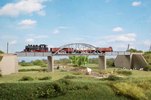 Auhagen 14483 N-(Modellbausatz), Stahlbrücke