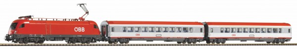 Piko 59026 H0-DC-Start-Set &quot;SmartControl - light&quot;, Digital, Reisezug ÖBB, E-Lok 182 + Wagen, Ep. V