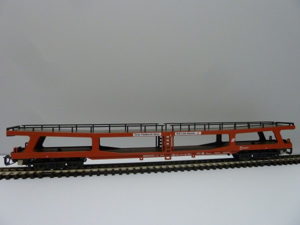 Krüger-TT-Modellbahn 9340 TT-Autotransportwagen ohne Fahrzeuge, Ep. IV, eingestellt bei der ÖBB