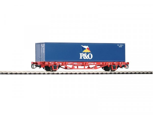 Piko 47700 TT-Containertragwagen mit 1 x 40ft Containern der &quot;P&amp;O&quot;, Ep.V, eingestellt bei DB Cargo