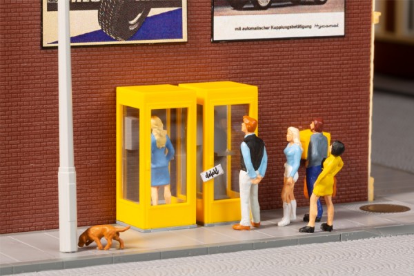 Auhagen 41662 H0-Ausschmückung-Zubehör, Telefonzellen und Briefkästen