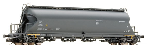 Tillig 15495 TT-Drehgestell-Staubgutwagen Ep. IV, eingestellt bei der DR