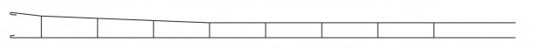 Viessmann 4144 H0-Oberleitungssystem, 3x Fahrdraht zum Abspannen 400 mm