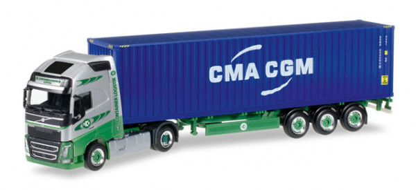 Herpa 305440 H0-LKW-Modell: Container-Sattelzug, v. Typ; Volvo FH GL XL der Spedition "EKB Logistik"