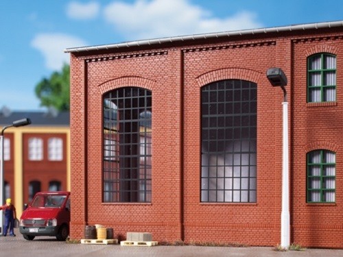 Auhagen 80509 H0-BauKastenSystem / Bauteile: Wände 2342N rot, Industriefenster E