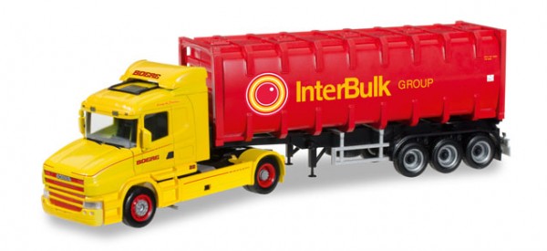 Herpa 305273 H0-LKW-Modell: Scania Hauber Bulkcontainer-Sattelzug "Boere / IBC" (NL)