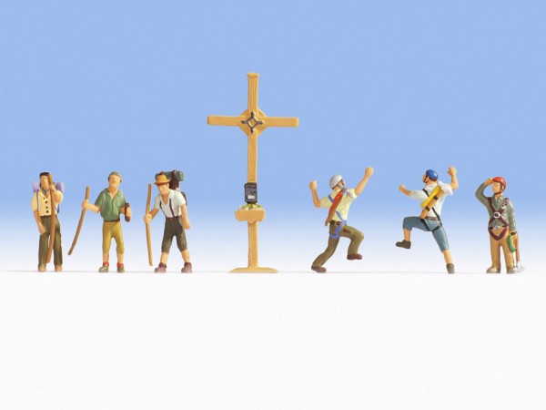 Noch 36874 N-Figuren, "Bergwanderer mit Gipfelkreuz"