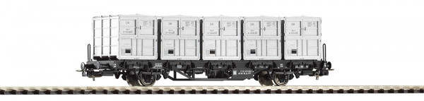 Piko 54428 H0-Behälterwagen, mit fünf Behälter Ep. IV, eingestellt bei der DR