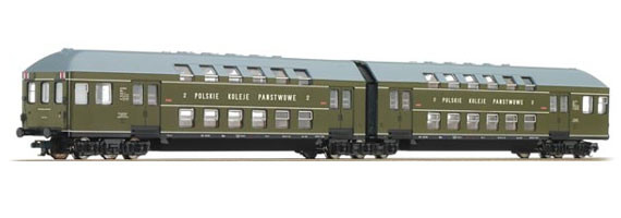 Tillig 13737 TT - Doppelstockwagen-Einheit / Steuer & Endwagen (Bauart DB13), Ep.III, eingestellt b